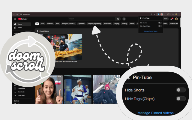 Building Pin-Tube: How I Created a Chrome Extension to Pin YouTube Videos and Stop Doomscrolling