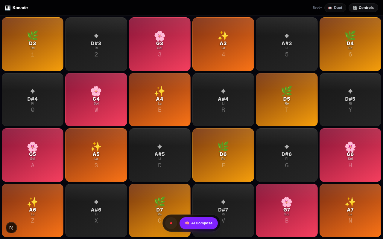 Kanade Desktop Synthesizer Interface